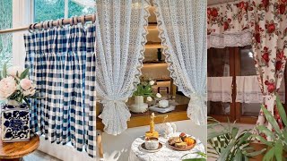 🌿VINTAGE KITCHEN CURTAINS IDEAS FOR A COZY COTTAGE FARMHOUSE VIBES ✨️ [upl. by Gnoh584]