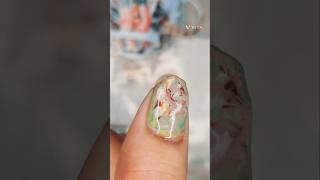 Easy marble nail art 🎨 Nailart tranding nailartdesigns 💅🏻 [upl. by Shiau671]