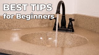 How to Renew Existing Surfaces with Epoxy FULL STEP BY STEP  Bathroom Vanity DIY Makeover [upl. by Melvina4]