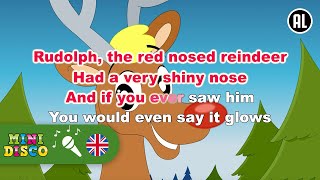 RUDOLPH THE RED NOSED REINDEER  Christmas Songs  Karaoke  Mini Disco [upl. by Darrej305]