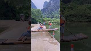 Bamboo Boats Crossing Road shorts [upl. by Atteval371]