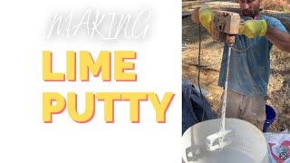 Making LIME PUTTY for Lime Plastering a Straw Bale Home [upl. by Yeuh299]