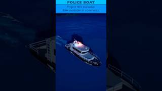 UE5 Police Boat gamedevelopment unrealengine5 boat [upl. by Llesram]