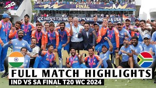 India vs South Africa ICC T20 World Cup 2024 Final Match Highlights  IND vs SA Highlights [upl. by Aninep]