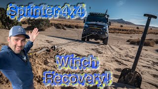 Sprinter 4x4 Winch Recovery at Sand Dunes [upl. by Animaj]