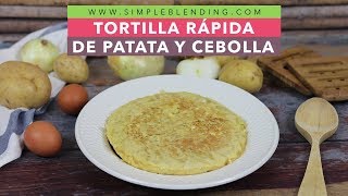 TORTILLA RÁPIDA DE PATATA Y CEBOLLA  La tortilla de patata más saludable  Baja en calorías [upl. by Targett]