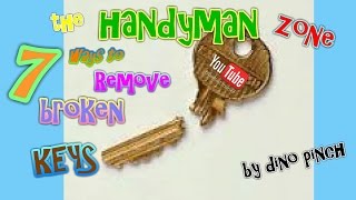 7 Tricks Get Broken Key Out Yourself  Any Lock or Key [upl. by Ahsratan613]