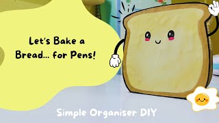 DIY Bread Pen Holder Quirky and Functional Craft Idea [upl. by Narrat]