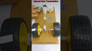 Manual Gear Transmission • Dc Motor  dcmotor tech youtubeshorts dcmotorproject [upl. by Laekcim]