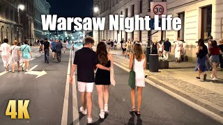 WARSAW 🇵🇱 NIGHTLIFE YOU NEED TO SEE THIS 4K HDR VIDEO WALKING TOUR IN POLAND [upl. by Naihr786]