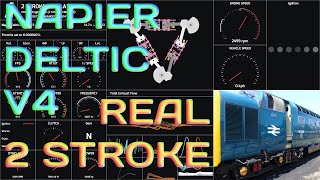 Napier Deltic V4 2 STROKE EDITION  2 Stroke Opposed 6 Engine  Engine Simulator [upl. by Aserret]