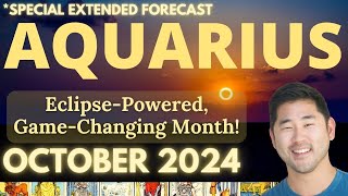 Aquarius October 2024  EXTRAORDINARY ONEOFAKIND MONTH GET EXCITED Tarot Horoscope [upl. by Idak]