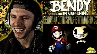 Vapor Reacts 599  BATIM FUNNY BENDY ANIMATION quotBendy and The Spaghetti Machinequot by SMG4 REACTION [upl. by Nafis]