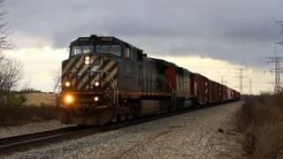 BC Rail Leading BCOL 4645 Takes The M342 East New Lenox IL 111809 [upl. by Waneta]