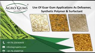 Use Of Guar Gum Applications As DefoamerSynthetic Polymer amp Surfactant [upl. by Niveek]