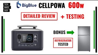 BigBlue Portable Power Station Cellpowa 600 Review and Testing solar generator [upl. by Zoldi]