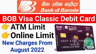 Bank of baroda visa classic debit card charges  Bob visa classic debit card  Bob debit card charge [upl. by Aisatna]