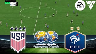 FC 24  USA W vs France W 07112024  INTERNATIONAL FRIENDLY  Gameplay PS5 [upl. by Hopkins]