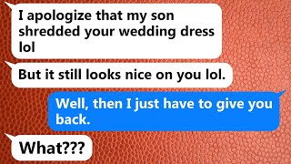 My sisters son ruined my wedding dress with scissors right before my wedding [upl. by Rogers629]