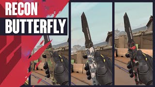 Recon Butterfly Knife Skin Showcase Recon Balisong  Valorant Recon Skins [upl. by Metabel440]