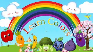 Learn colors Fun with fruitsVegetablesanimals for Kids  toddler colours learning video [upl. by Eisac]