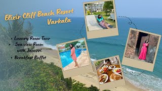 Varkala vlog⛱️🌊 best luxury resort in varkala Elixir cliff beach resort roomtour [upl. by Einberger]