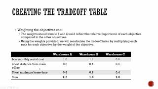 PrOACT  Tradeoff and Analysis [upl. by Maguire]