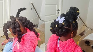 Bubble Braids Hairstyle For Kids [upl. by Nahshu539]