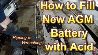 How to fill an AGM battery with acid [upl. by Attesor]