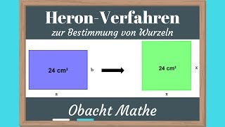 HERONVerfahren zur Bestimmung von Quadratwurzeln  schnellampeinfach erklärt  WURZELN  ObachtMathe [upl. by Yorker767]