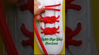 Stylish Ways Tying Shoe Laces  Dollys Heart stylish fashiontrends shortsviral shorts fyp [upl. by Ressan]