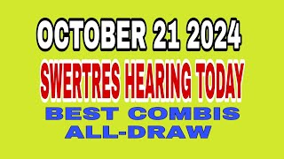 Swertres and stl guide pairings hearing probables today October 21 2024 [upl. by Premer]