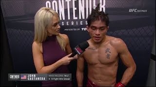 Dana Whites Tuesday Night Contender Series John Castaneda  2nd and 3rd Rounds Were Mine [upl. by Sunda]