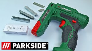 Parkside Electric Stapler amp Nailer PHET 15 C2 Unboxing amp Testing from LIDL [upl. by Lindsley]