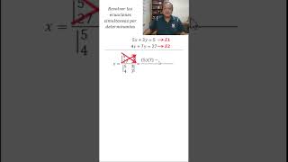 Ecuaciones simultaneas determinantes 01 parte 08 algebra matematicas matematicasfaciles [upl. by Nepil]