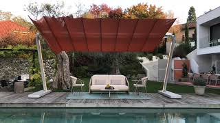 FIM  Flexy Zen Freestanding Retractable Shading System  Electric Opening Closing [upl. by Cutlip]