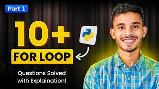 For Loop In Python  10 Problems Solved amp Explained  Python for Beginners [upl. by Yevette]