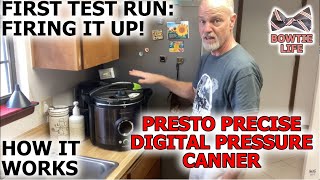 PRESTO PRECISE DIGITAL PRESSURE CANNER First Testing The Pressure Canner as Recommended By Instruct [upl. by Novahc]