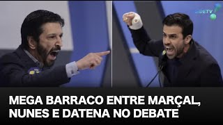 Mega barraco entre Marçal Nunes e Datena no Debate RedeTVUOL pós cadeirada [upl. by Brown205]