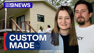 Families turning to custommade kit homes amid housing crisis  9 News Australia [upl. by Retsev]