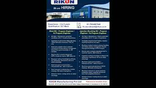 Rikun manufacturing pvt ltd company job opening At Chennai jobnotification foxconn sriperumbudur [upl. by Daphene]