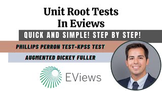 Unit root tests in Eviews  Stationarity [upl. by Coral]