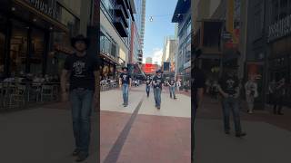 COWBOYS DANCING IN NASHVILLE 🤠 cottoneyejoe linedance nashville linedancelesson shorts foryou [upl. by Ynnob]