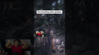 Man beefing with spiders trending gaming recommended funny shorts bloodborne fyp [upl. by Sabec]