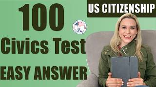 2024 100 Civics Questions and answers in RANDOM Order amp SIMPLEST ANSWERS [upl. by Scoville]