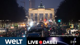 BAUERN BESETZEN BERLIN Traktorkolonnen  LandwirteProtest strebt Höhepunkt zu  WELT Live dabei [upl. by Eibrab]