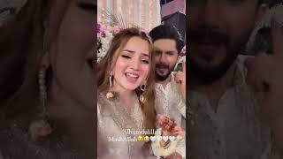 Rabeeca khan and hussain tareen singing a song on baat paki 💍❤️ [upl. by Noteek942]