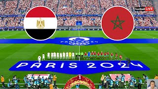 ÉGYPTE vs MAROC  Jeux Olympiques PARIS 2024  مصر ضد المغرب  réaliste PES Gameplay [upl. by Fisoi]