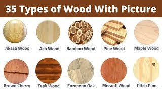 35 Types of Wood  Types of Wood for Furniture  Types of Hardwood amp Softwood  Wood Names [upl. by Koerlin67]