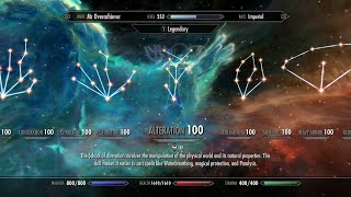 Skyrim Anniversary Edition How to Max all skills fast Level 252 build all 251 perks [upl. by Anole]